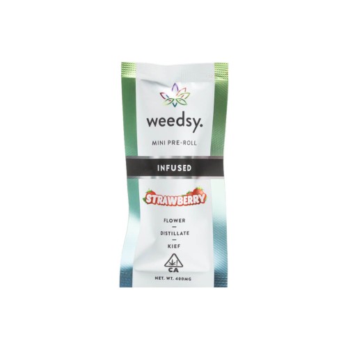 Weedsy Strawberry .5G infused mini preroll