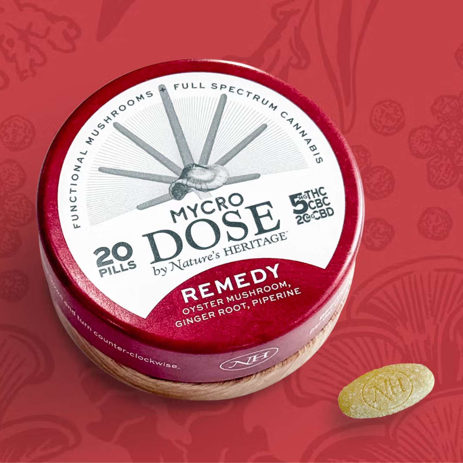 Remedy MycroDose Pills 1:1:4 THC:CBC:CBD | Nature's Heritage