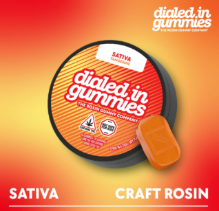 Dialed In Tangerine 100mg 20pk Rosin Gummies