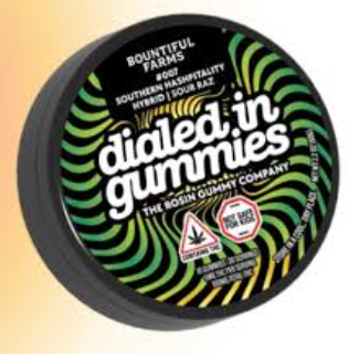 Dialed In Sour Raz x Southern Hashpitality 100mg 20pk Rosin Gummies