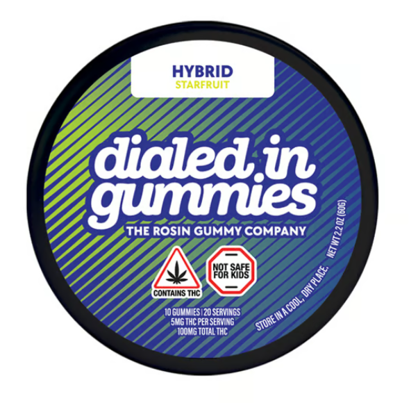 Dialed In Starfruit Rosin Gummies 100mg 20pk