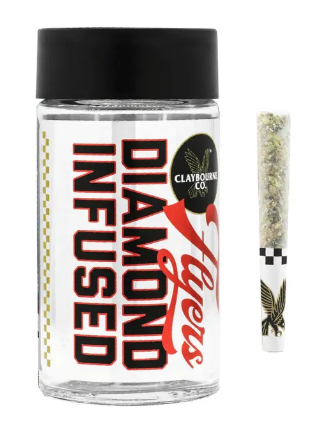 Claybourne Flyers Diamond Infused 5pk Preroll Pack 2.5g Lemon Drop Top