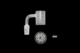 Glass House 25mm Flat Top 14m Quartz Banger Trippy Etching