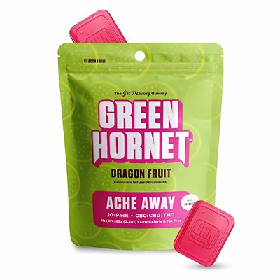 Green Hornet Gummies - Dragon Fruit - ache away - 10 x 10mg