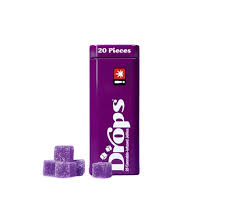 Drops Live Rosin Jellies 20pc 100mg(THC) 200mg(CBD) - Blackberry