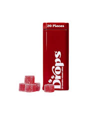 Drops Live Rosin Jellies 20pc 50mg(THC) 50mg(CBG) 50mg(CBD) 50mg(CBC) - Cranberry (H)
