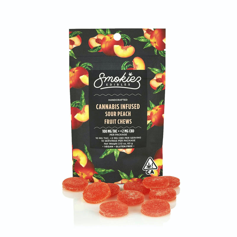 Smokiez Sour Peach (S) Gummies 100mg