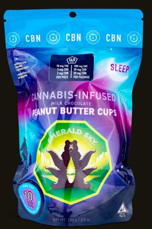 Emerald Sky - SLEEP Peanut Butter Cups (10 Pack) - 100mg