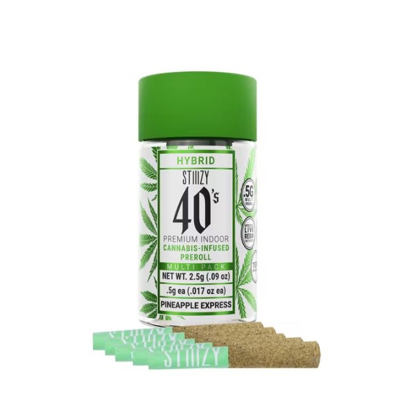 STIIIZY - 40's Mini Preroll - Pineapple Express - (5pk) - 2.5 Grams