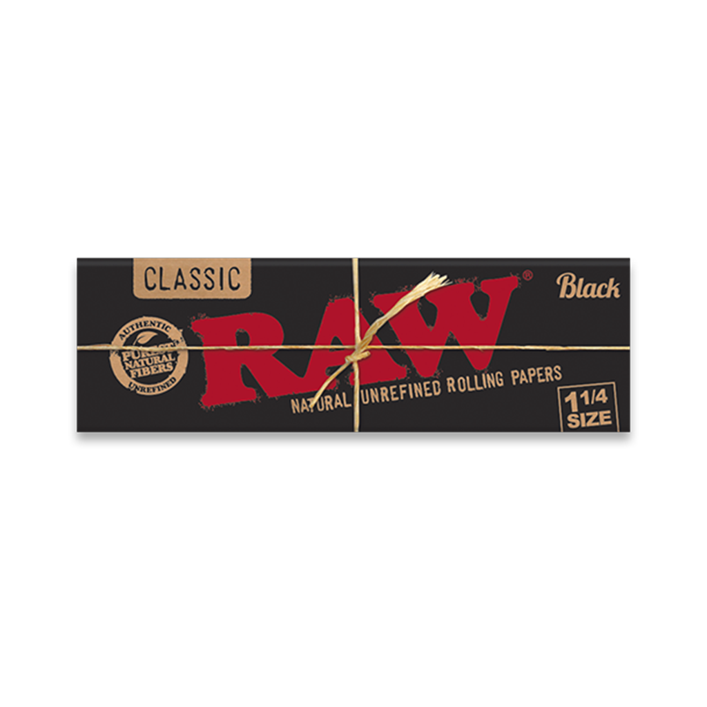 CLASSIC BLACK ROLLING PAPER 1 1/4 - RAW