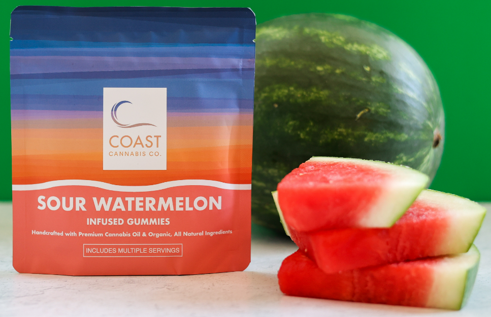 Watermelon Sour Gummies | Coast Cannabis | 100mg (20pk)