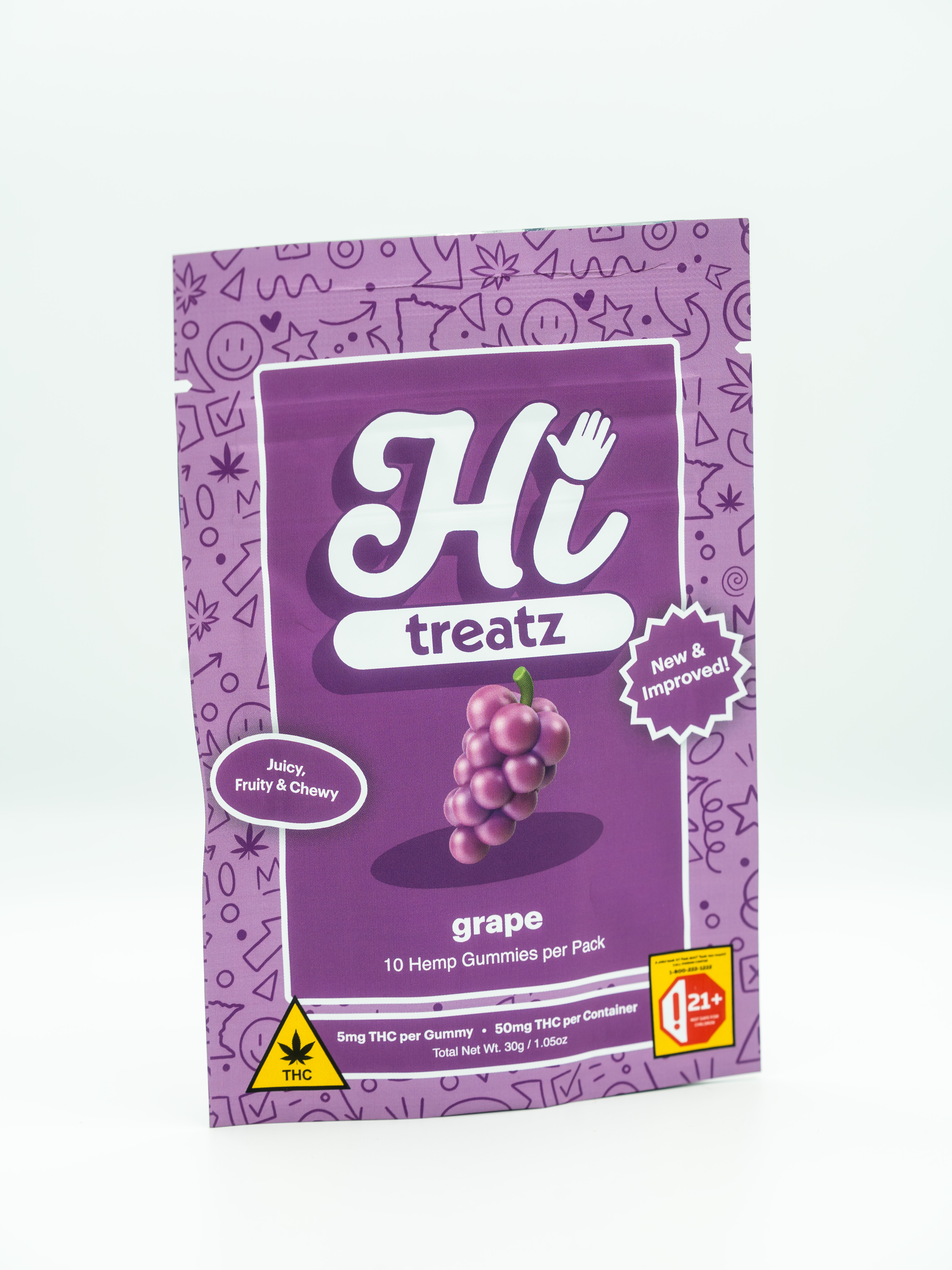 HI Treatz | Grape THC Gummies | 50mg THC
