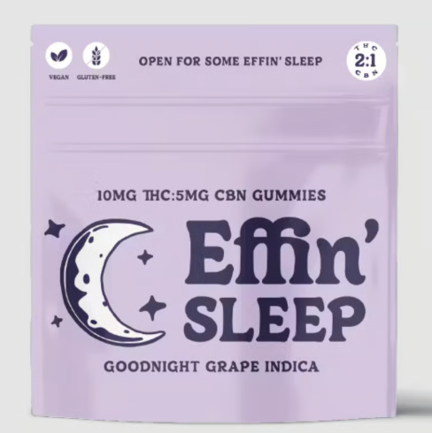 Effin" Sleep- Goodnight Grape 2:1 THC:CBN Soft Chews | 100mg