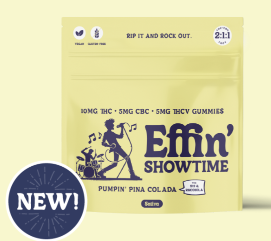 Effin" Showtime- Pumpin' Pina Colada 2:1:1 THC:CBC:THCV Soft Chews | 100mg