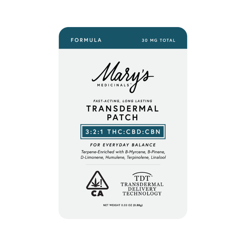 Mary's Formula Transdermal Patch 3:2:1 THC:CBD:CBN 30mg