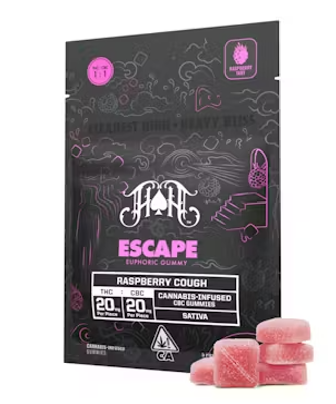 Heavy Hitters - "Escape" Raspberry Cough THC/CBC - 100mg