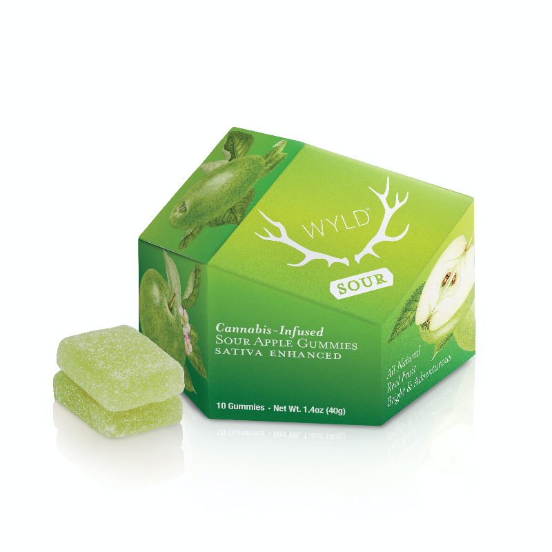 WYLD SOUR Apple Sativa Gummies 100mg