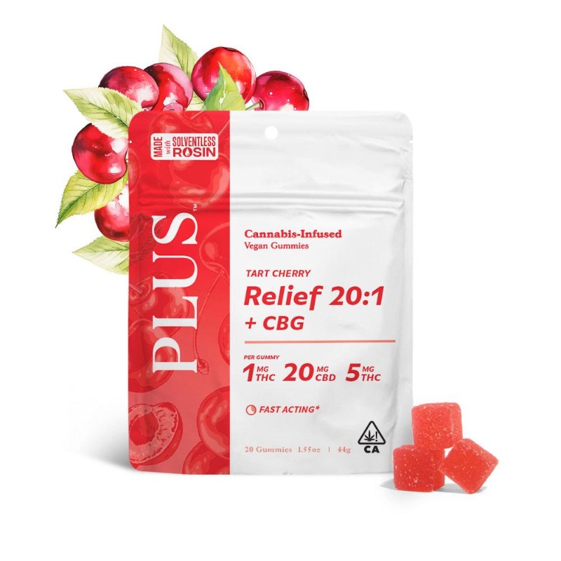 PLUS Tart Cherry Relief 20:1 (H) Rosin Gummies 100mg