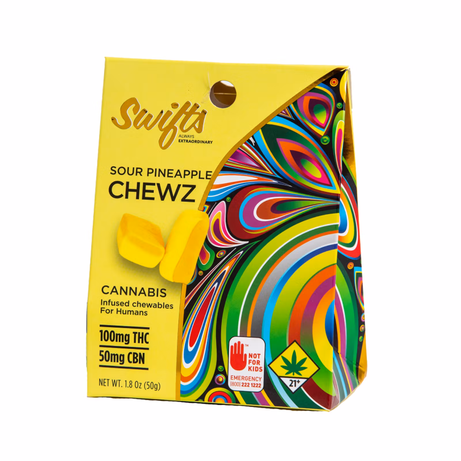 Swifts | 2:1 Sour Pineapple | Chewz | 100mg THC : 50mg CBN