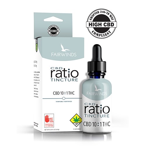 Fairwinds | 10:1 THC CBD | Tincture | DOH | 18mg THC : 182mg CBD