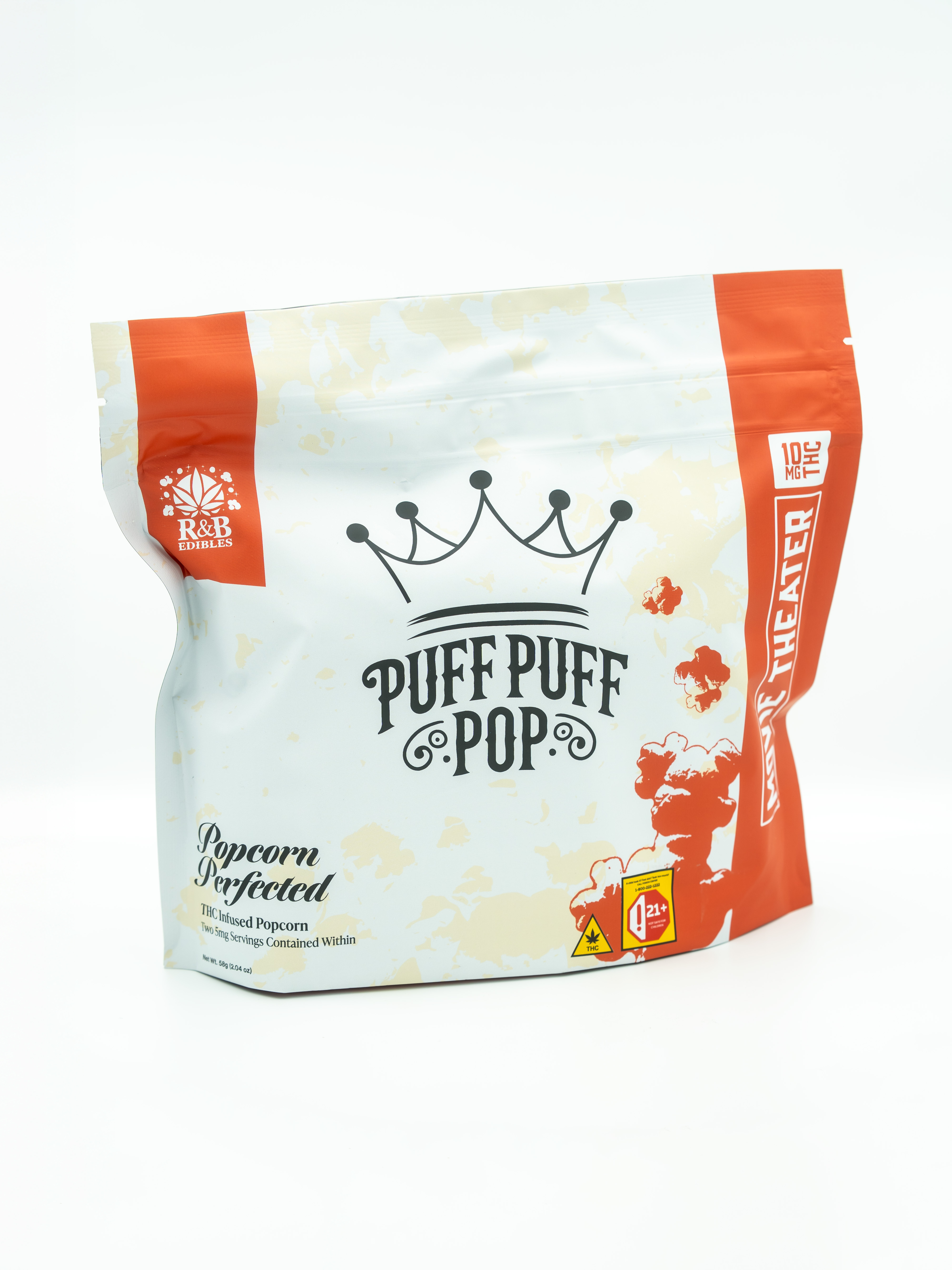 R&B Edibles | Movie Theater Butter Puff Puff THC Popcorn | 10mg THC