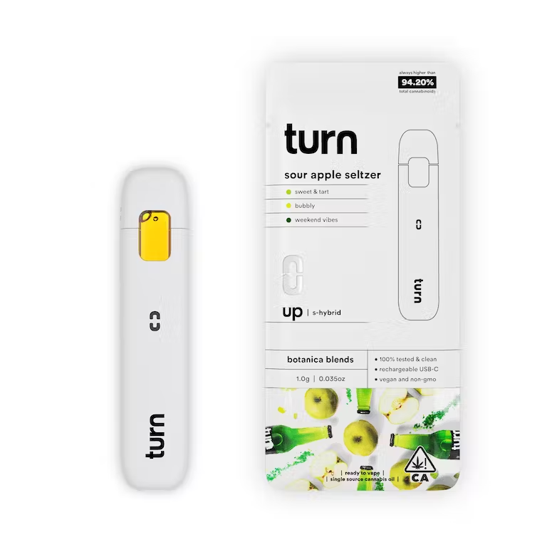 Turn - Sour Apple Seltzer Turn Up Disposable 1g