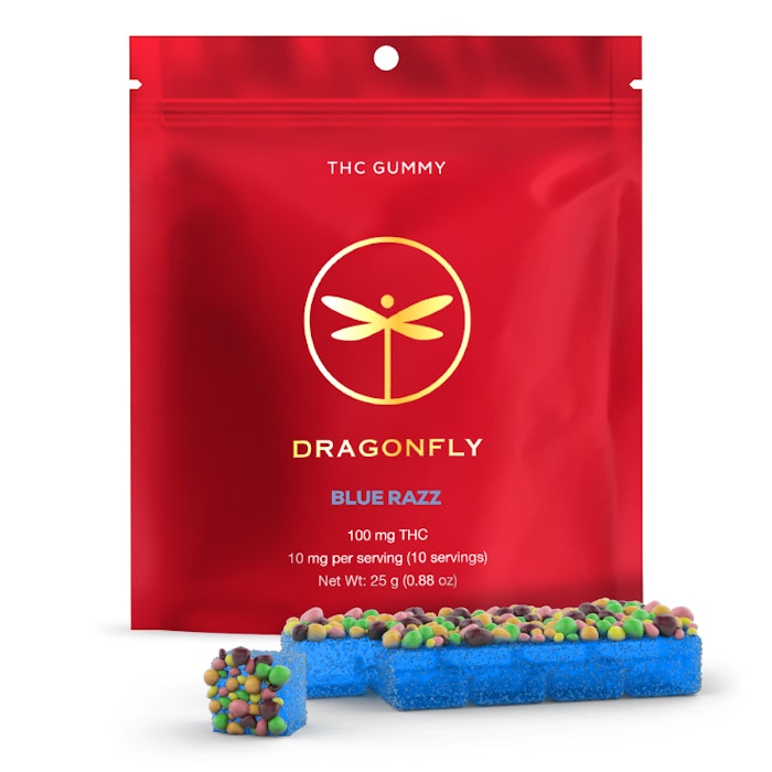 Blue Razz Clusters 10mg Gummies 10 Pack | Dragonfly