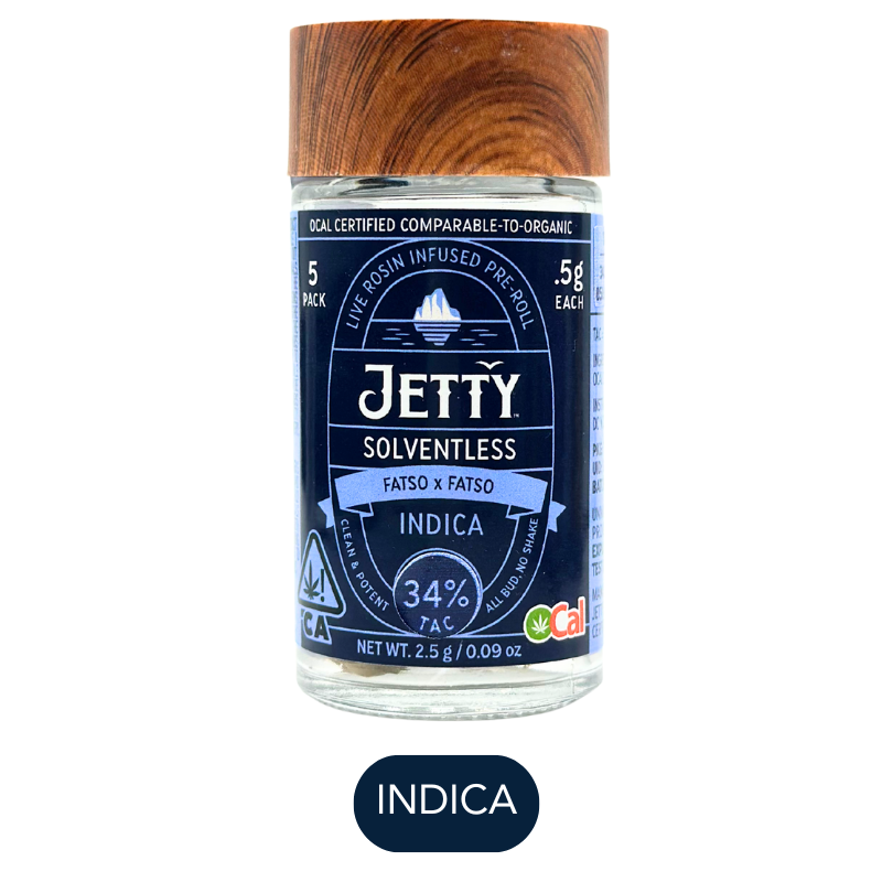 Jetty - Solventless - Fatso x Fatso - Infused Preroll 5pk - 2.5g