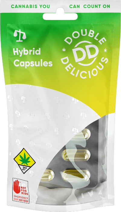 Double Delicious | Hybrid Capsules | 10pk | DOH | 100mg THC