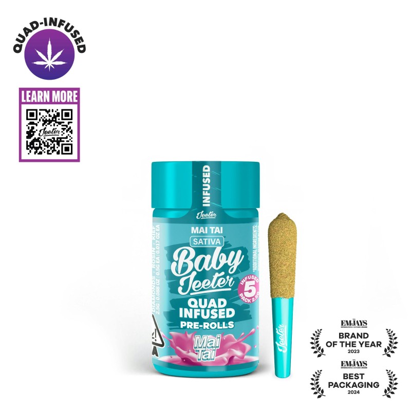 Baby Jeeter Mai Tai (S) Rosin Infused Preroll 5pk 2.5g