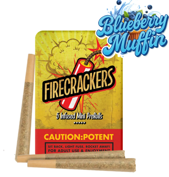 Firecrackers Blueberry Muffin 0.7g 5pk Infused Prerolls
