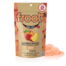 Froot Gummies 100mg 10pk - Peach 1:1 THC:CBD