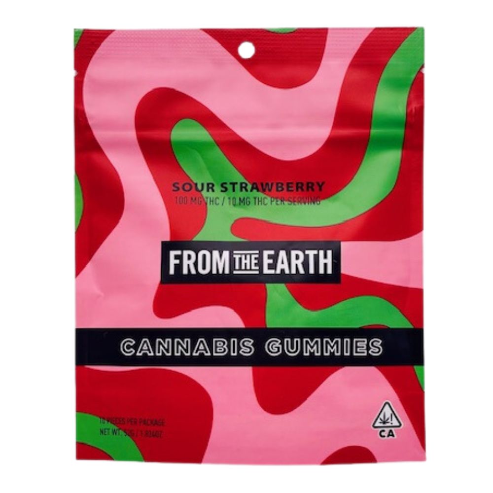 SOUR STRAWBERRY 100MG - FROM THE EARTH