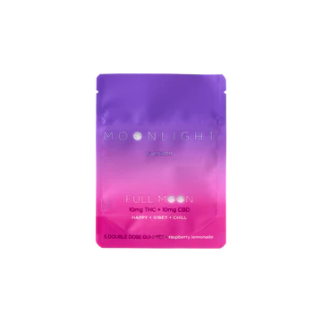 Moonlight | 5-count Full Moon THC/CBD Gummies | Raspberry Lemonade