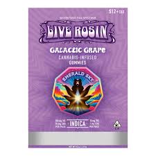 10pk 100mg Galactic Grape Live Rosin Gummies