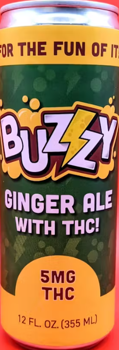 Buzzy Ginger Ale Soda 5mg 12oz