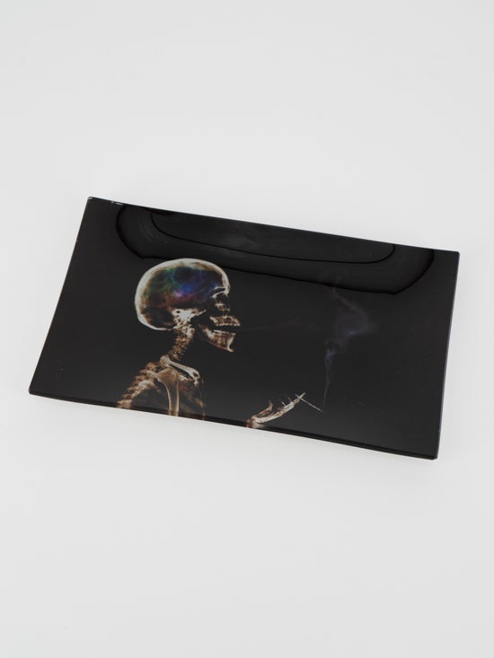 Glass Skull Rolling Tray | Skeleton