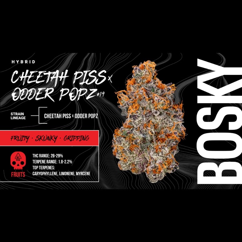 Bosky Cheetah Piss x Odder Popz #19 (S) Flower 3.5g