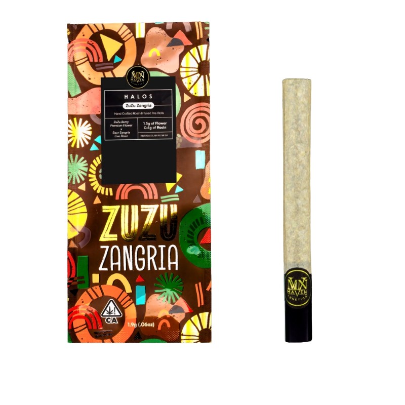 Maven Halo Zuzu Zangria (S/H) Rosin Infused Preroll 1.9g