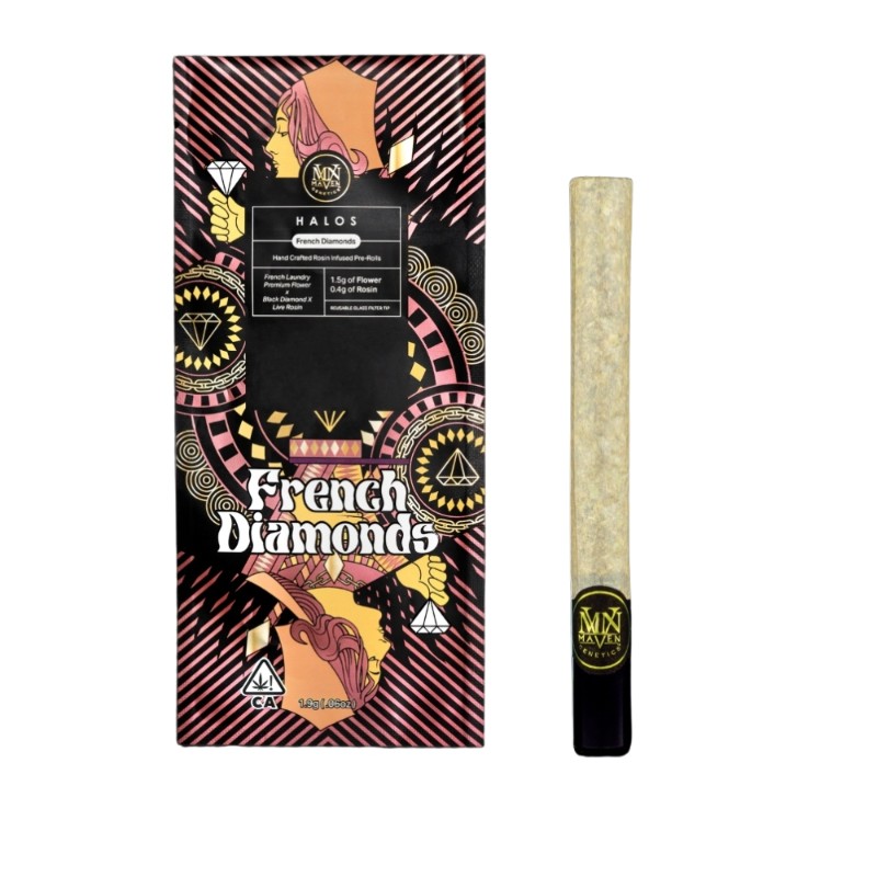 Maven Halo French Diamonds (I/H) Rosin Infused Preroll 1.9g