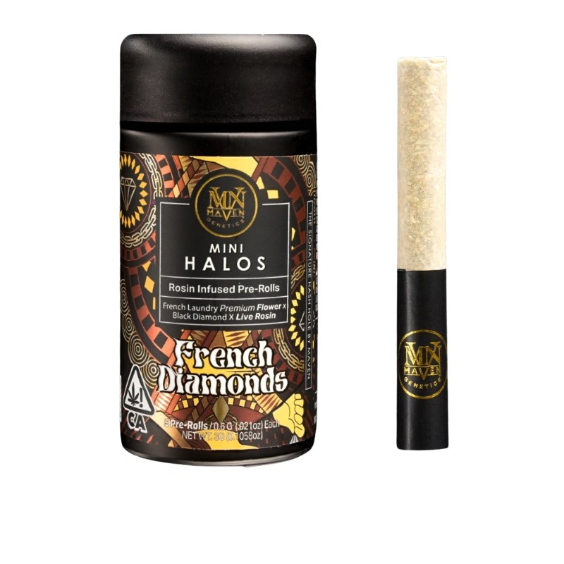Maven Halos French Diamonds (I/H) Rosin Preroll 5pk 3g