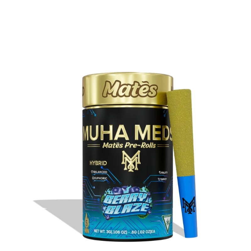 Muha Meds Berry Blaze (H) Infused Preroll 5pk 3g
