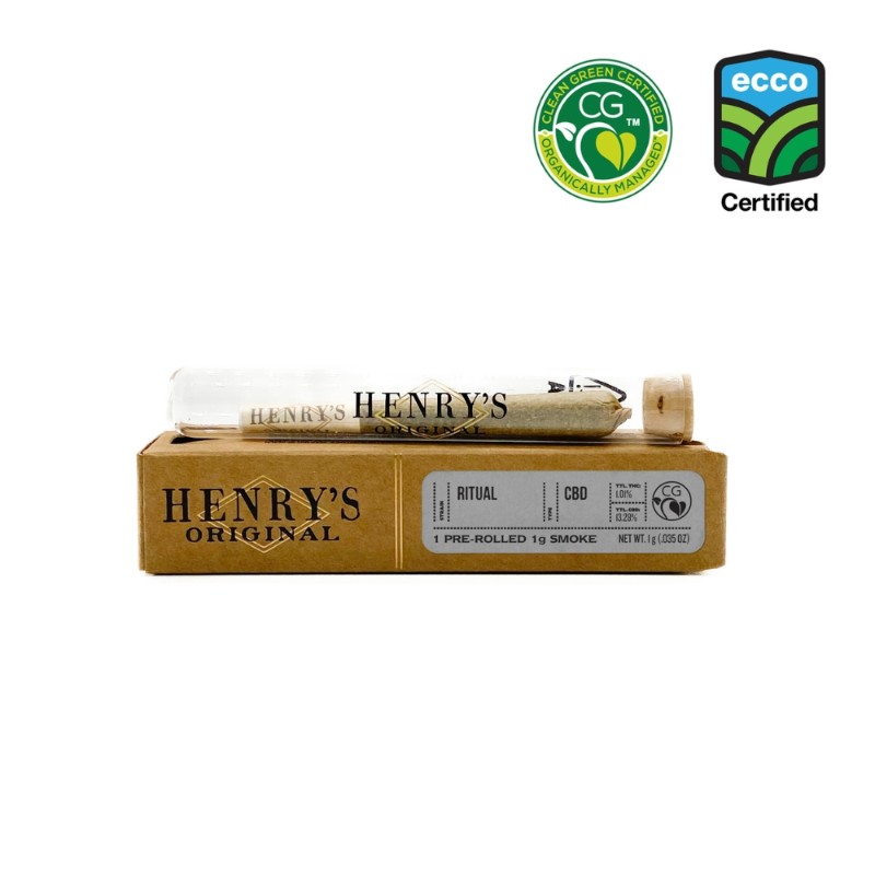 Henry's Ritual 10:1 CBD:THC (H) Preroll 1g
