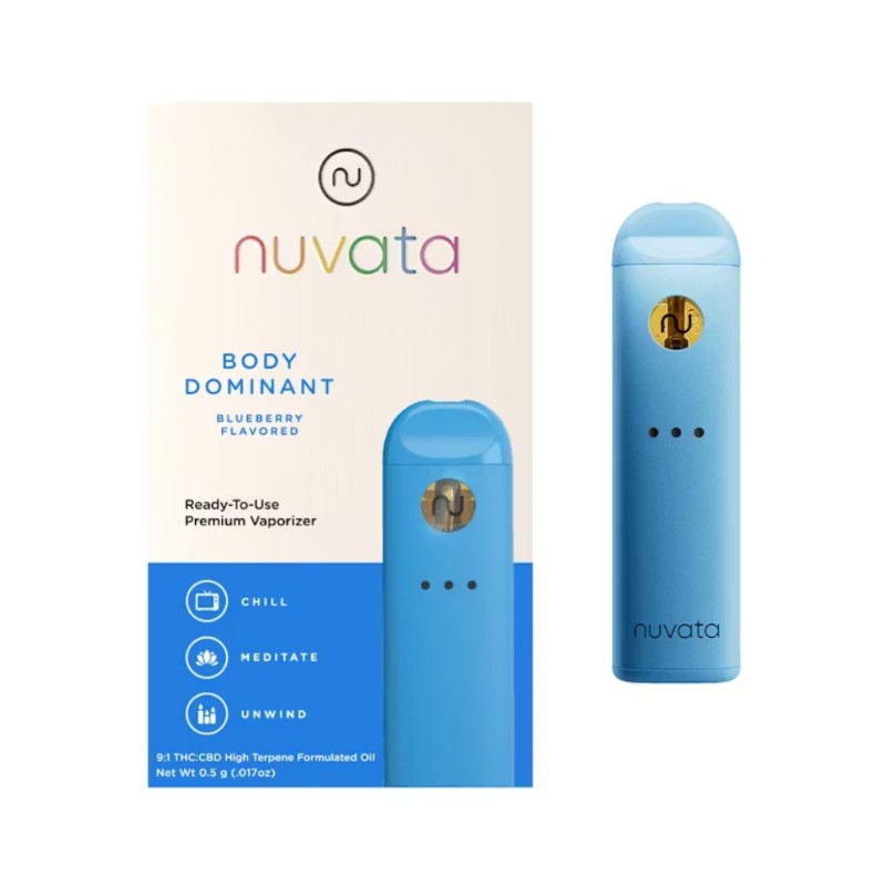 Nuvata Blueberry Body Dominant 9:1 THC:CBD (I) AIO 1g