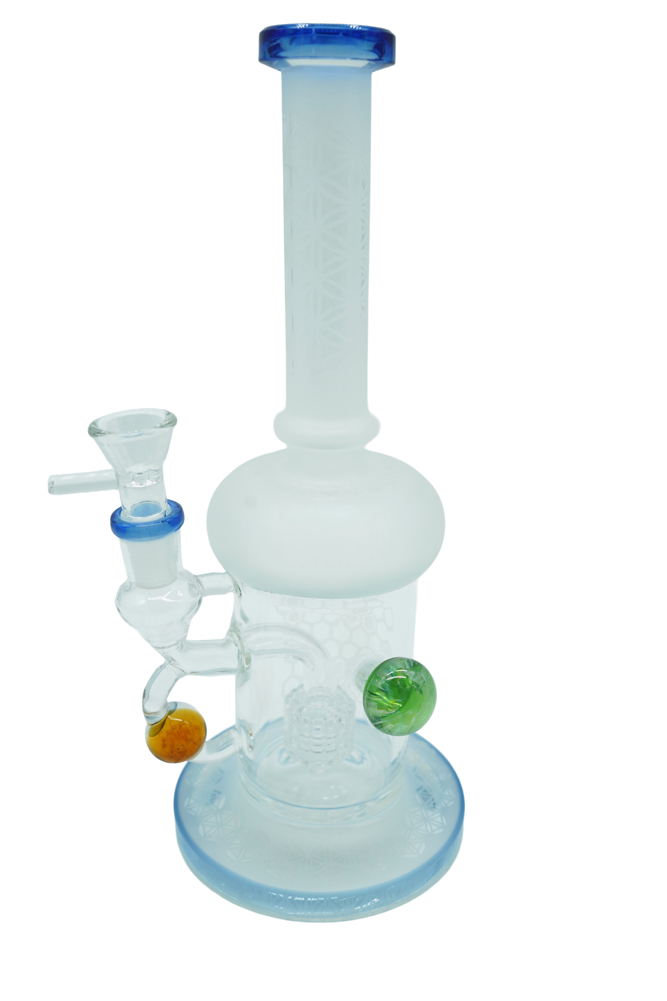 Got Vape | 9" Water Pipe | Honey Comb Perc | Jade Blue