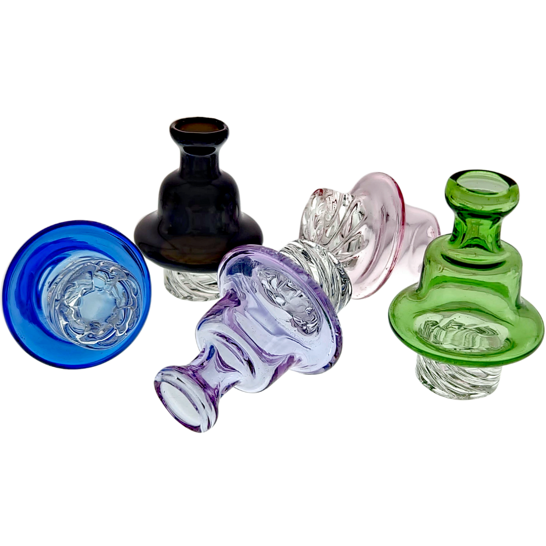 2" Clear Spinner w/ Color Top Carb Cap