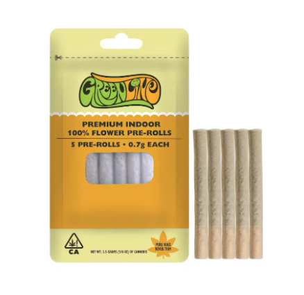 Green Line 5pk Prerolls 3.5g Orange Tree