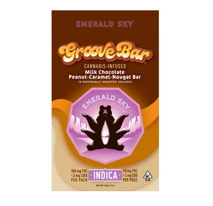 Edible: Indica Groove Bar (10-Pack) - 100mg