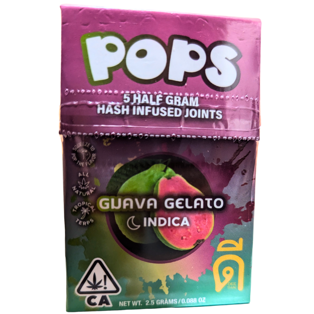 Dee Thai Pops Hash Infused Prerolls 5pk 2.5g - Guava Gelato (I)