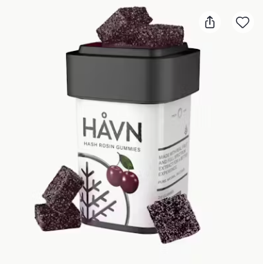 Havn Black Cherry Hash Rosin Gummies 25mg 5pk (V/GF)